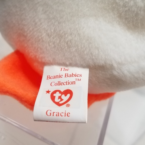 TY Gracie the Swan Beanie Baby Clear Case 90s Y2K - Picture 4 of 5
